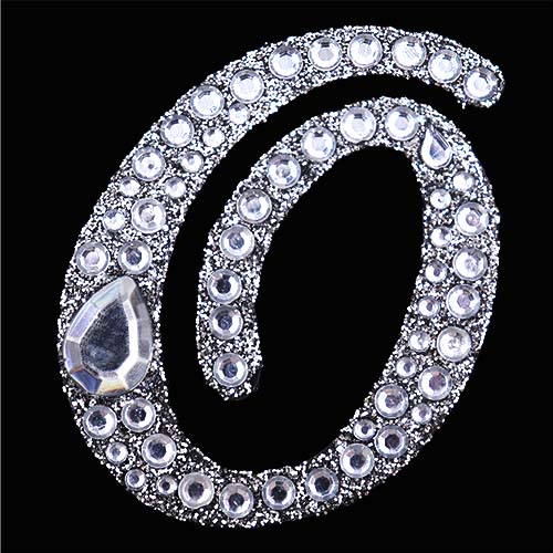 11425 Paper Xtra 55mm Self Adhesive Bling Letters - Cursive O