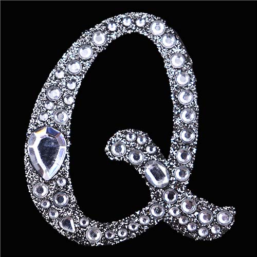 11427 Paper Xtra 55mm Self Adhesive Bling Letters - Cursive Q