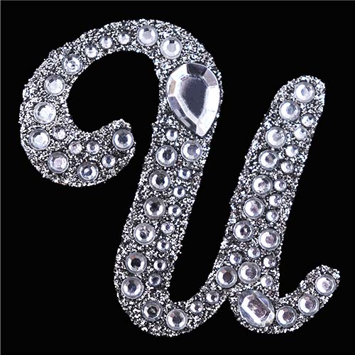 11431 Paper Xtra 55mm Self Adhesive Bling Letters - Cursive U
