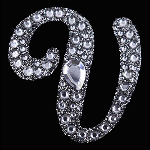11432 Paper Xtra 55mm Self Adhesive Bling Letters - Cursive V