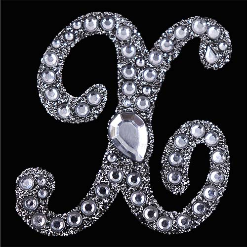 11434 Paper Xtra 55mm Self Adhesive Bling Letters - Cursive X
