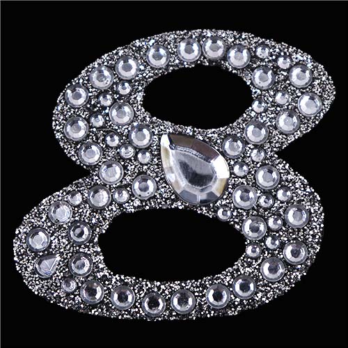 11446 Paper Xtra 55mm Self Adhesive Bling Numbers - Cursive 8