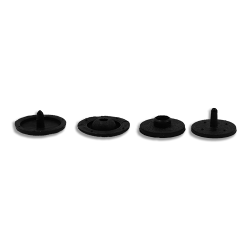 11458 Sullivans 15mm Coloured Nylon Snap Fasteners - 6 Sets - Black