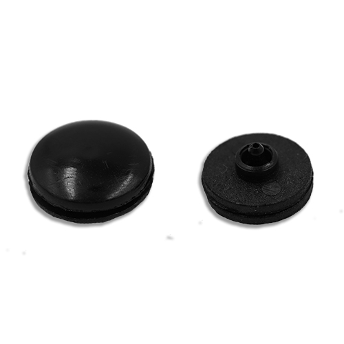 11458 Sullivans 15mm Coloured Nylon Snap Fasteners - 6 Sets - Black