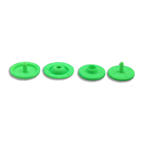 11466 Sullivans 15mm Coloured Nylon Snap Fasteners - 6 Sets - Green