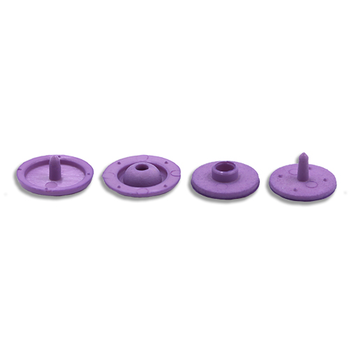 11468 Sullivans 15mm Coloured Nylon Snap Fasteners - 6 Sets - Lilac