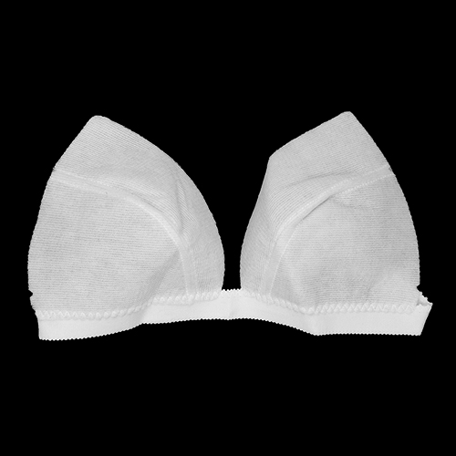 11477 Sullivans Low Cut Bikini Bra Cups - White - Small