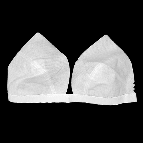 11479 Sullivans Low Cut Bikini Bra Cups - White - Large