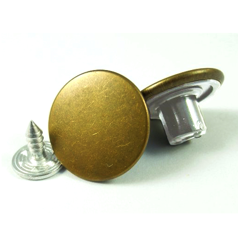 11603 Sullivans 17mm Jean Button Fasteners - Gold - 8 Sets
