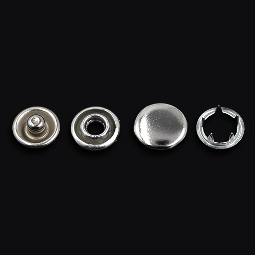 11626 Sullivans 12mm Metal Snap Fastener - 15 Sets - Silver 