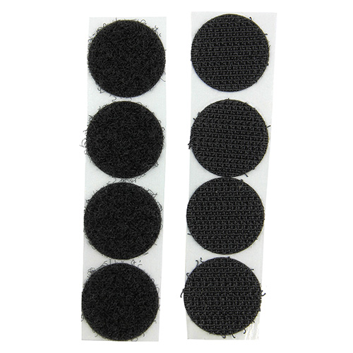 11670 Sullivans Stick On Hook & Loop Dots - 19mm - Black