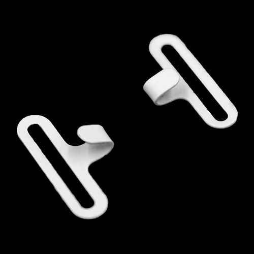 11986 Sullivans 19mm Metal Lingerie Hook - White