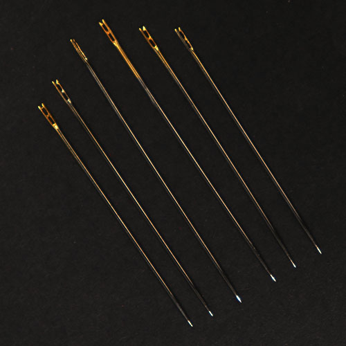 12431 Sullivans Premier Gold Eye Hand Needles - Self Threading - 4/8
