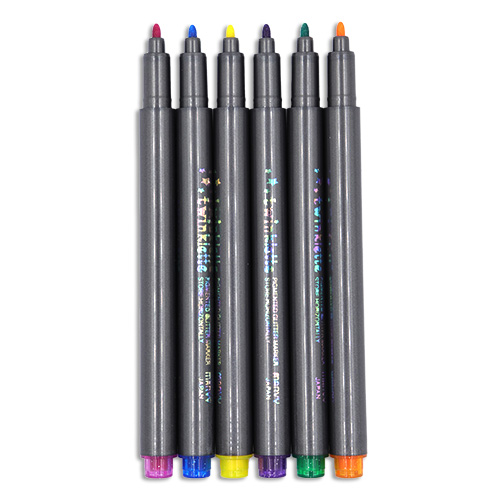 128121 Marvy Twinklette Markers Glitter Set