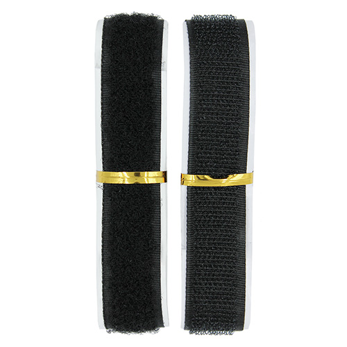 13504 Valuepak 1m Stick On Hook & Loop Tape - 20mm - Black