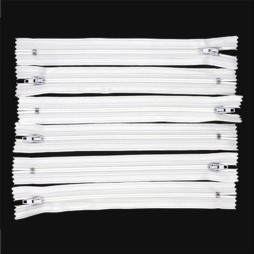 13514 Valuepak 18cm Dress Zips - 6 Pack - White