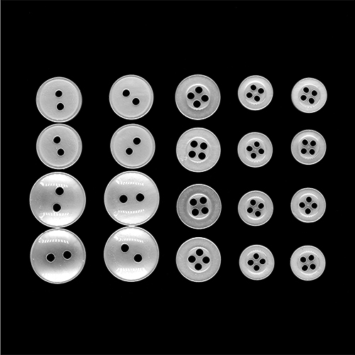 13523 Valuepak Shirt Buttons - Opaque White  - 20pc