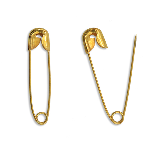 13624 Sullivans Premier Safety Pins - 28mm - Brass