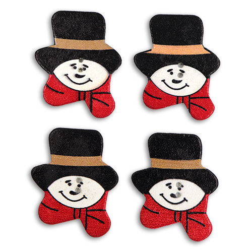 13785 Sullivans Wooden Buttons - Snowman Head - 4pcs
