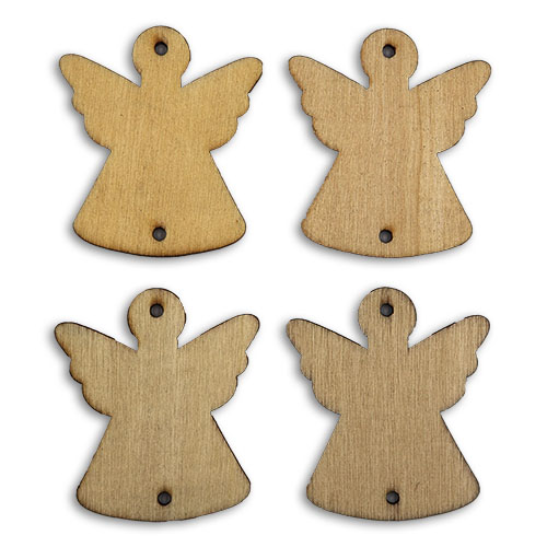 13790 Sullivans Wooden Buttons - Angel - 4pcs