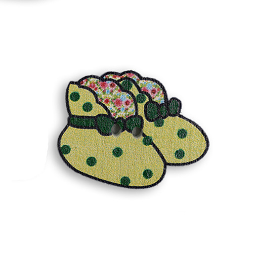 13805 Sullivans Mdf Wooden Buttons - Booties - 5pcs