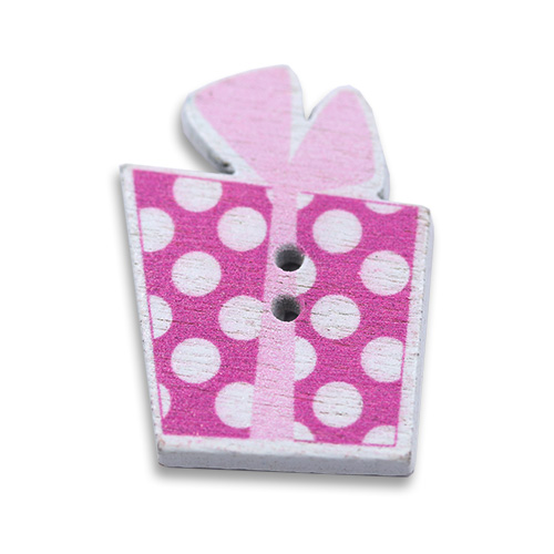 13808 Sullivans Mdf Wooden Buttons - Presents - 4pcs