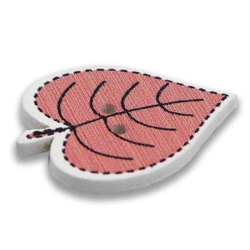 13811 Sullivans Mdf Wooden Buttons - Leaves - 5pcs