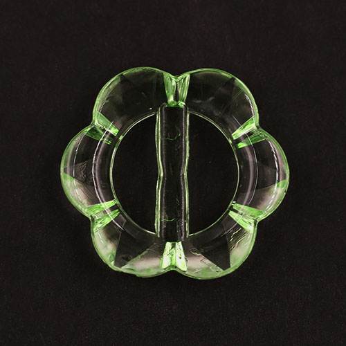 13946 Sullivans 20mm Flower Buckle Plastic Button - Clear Green- 36 In A Tube