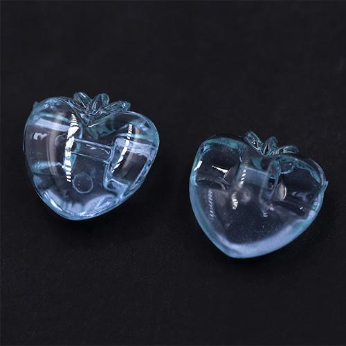 13969 Sullivans 15mm Strawberry Plastic Button - Clear Blue - 36 In A Tube