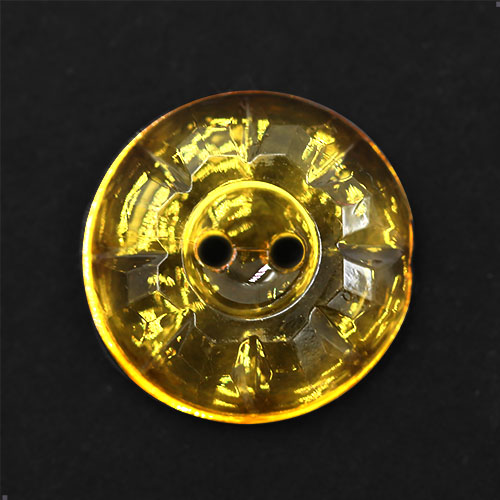 13977 Sullivans 15mm Round Flower Plastic Button - Clear Yellow - 36 In A Tube