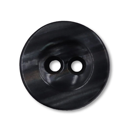 13986 Sullivans 15mm Round Plastic Button - Pearl Black - 36 In A Tube