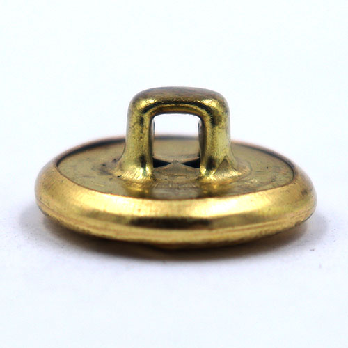 14118 Sullivans 15mm Round Metal Shank Button With Patterned Quarters - Gold - 23 In A Tube