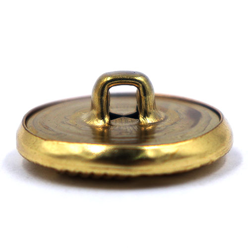 14119 Sullivans 19mm Round Metal Shank Button With Patterned Quarters - Gold - 18 In A Tube