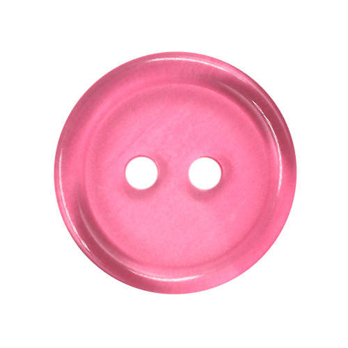 14157 Sullivans 15mm Round Plastic Button 2 Hole - Pink - 218 In A Tube