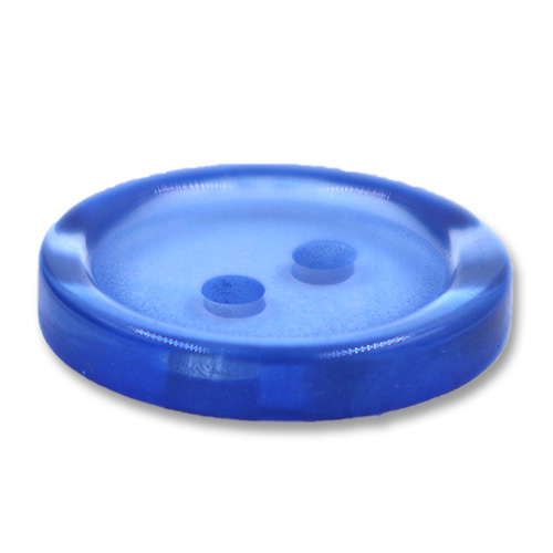 14158 Sullivans 15mm Round Plastic Button 2 Hole - Blue - 218 In A Tube