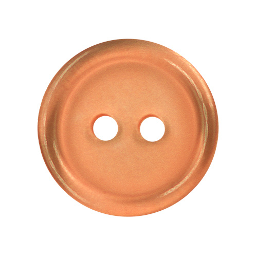 14161 Sullivans 15mm Round Plastic Button 2 Hole - Orange - 218 In A Tube
