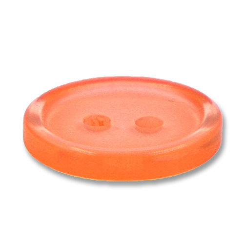 14161 Sullivans 15mm Round Plastic Button 2 Hole - Orange - 218 In A Tube