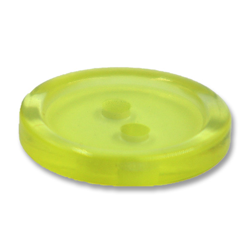 14167 Sullivans 18mm Round Plastic Button 2 Hole - Lemon - 130 In A Tube