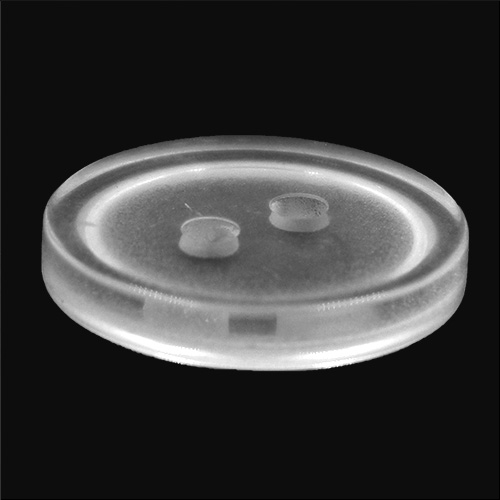 14172 Sullivans 20mm Round Plastic Button 2 Hole - Clear - 93 In A Tube