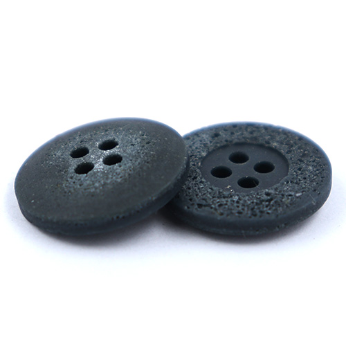 14317 Sullivans 18mm Round Plastic Button 4 Hole - Crater Effect - Navy - 32 In A Tube