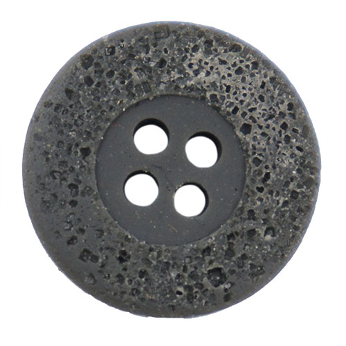 14318 Sullivans 18mm Round Plastic Button 4 Hole - Crater Effect - Grey - 32 In A Tube