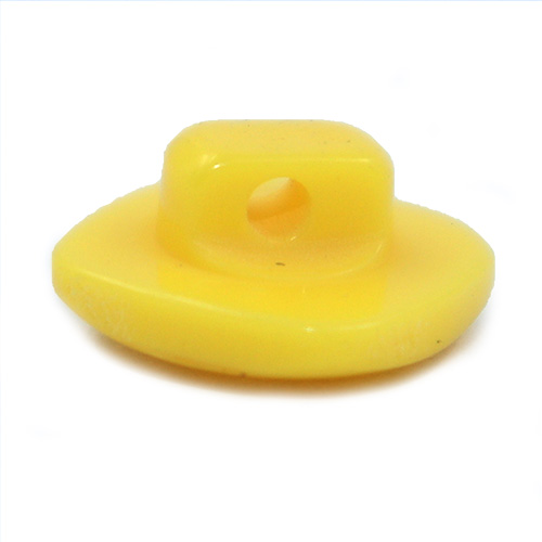 14333 Sullivans 10mm Rounded Edge Square Plastic Shank Button- Marble Effect - Yellow - 25 In A Tube