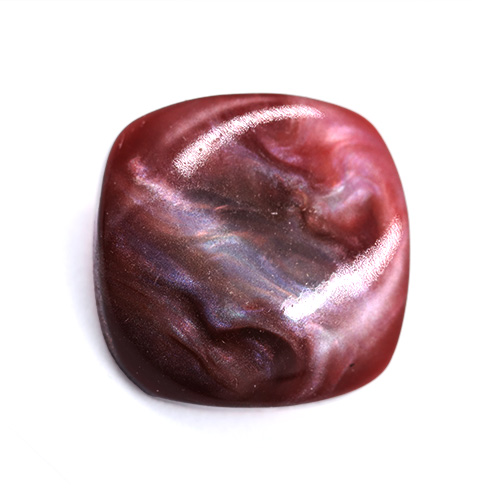 14335 Sullivans 10mm Rounded Edge Square Plastic Shank Button- Marble Effect - Plum - 25 In A Tube