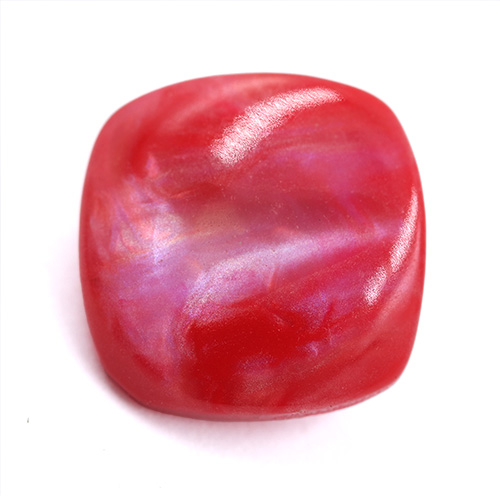 14336 Sullivans 10mm Rounded Edge Square Plastic Shank Button- Marble Effect - Hot Pink - 25 In A Tube