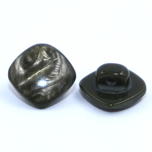 14337 Sullivans 10mm Rounded Edge Square Plastic Shank Button- Marble Effect - Sage - 25 In A Tube