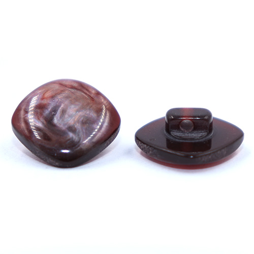 14345 Sullivans 13mm Rounded Edge Square Plastic Shank Button- Marble Effect - Plum - 20 In A Tube