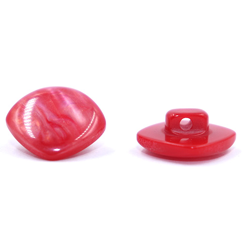 14346 Sullivans 13mm Rounded Edge Square Plastic Shank Button- Marble Effect - Hot Pink - 20 In A Tube