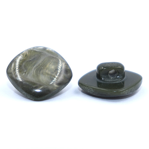 14347 Sullivans 13mm Rounded Edge Square Plastic Shank Button- Marble Effect - Sage - 20 In A Tube