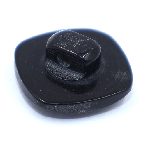 14350 Sullivans 13mm Rounded Edge Square Plastic Shank Button- Marble Effect - Black - 20 In A Tube