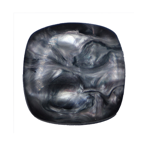 14359 Sullivans 15mm Rounded Edge Square Plastic Shank Button- Marble Effect - Multi Grey - 17 In A Tube